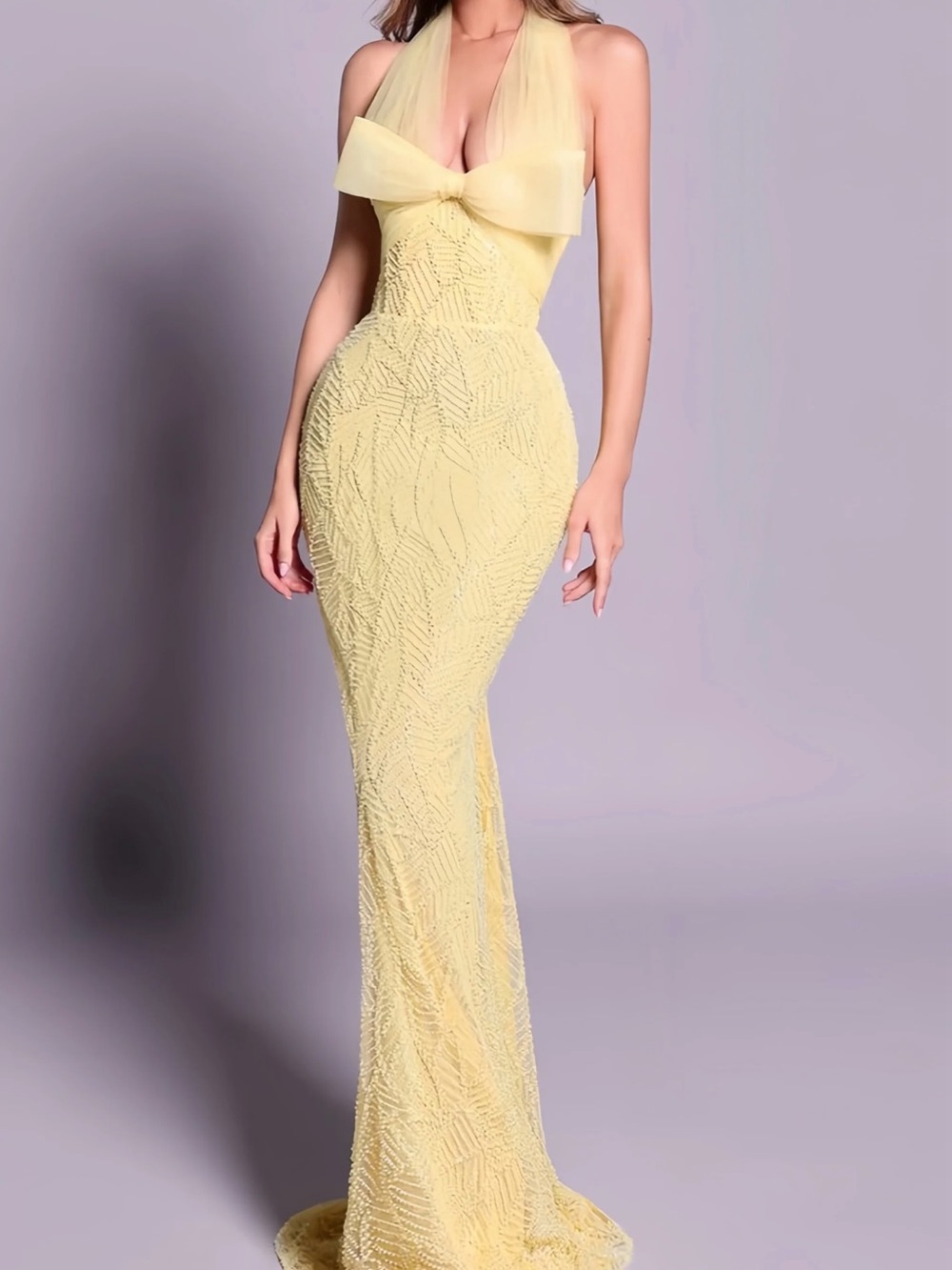 NWT Miss Rosier - Yellow Halterneck Maxi Dress